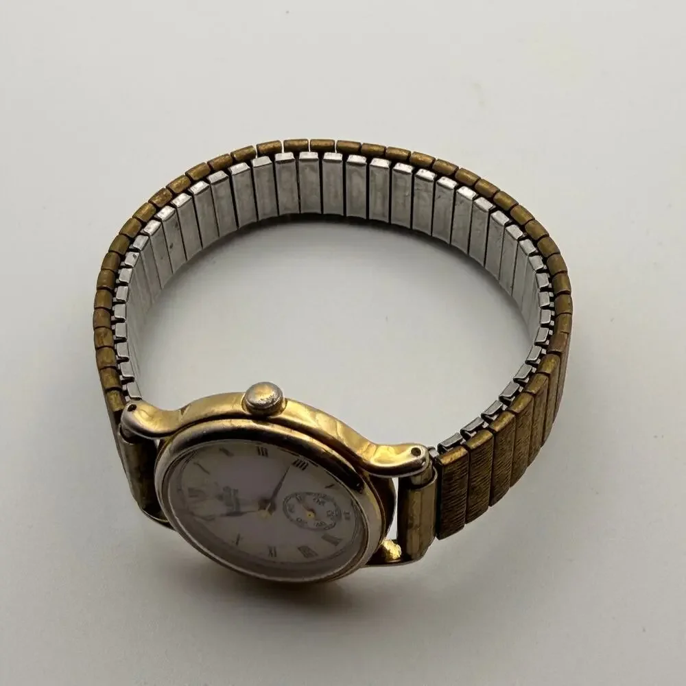 Vintage Lorus Quartz Gold Tone Ladies Watch Small Second Working New Battery